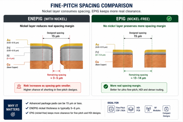 FINE-PITCH SPACING COMPARISON