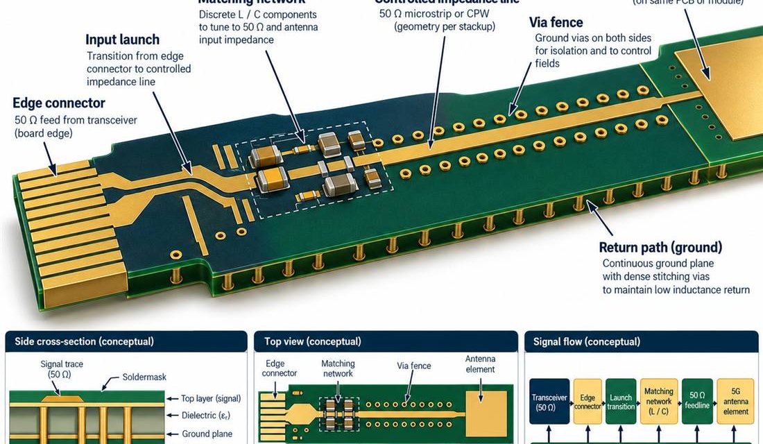 5G antenna PCB Via Launch: 5 Transition Checks