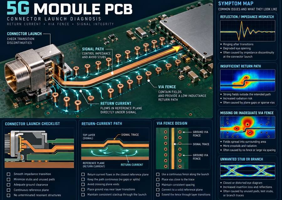 Why 5G Module PCB Escape Routing Fails at the Connector Plane