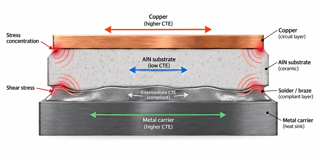 Aln Pcb Cte Interface Aluminum Nitride PCB