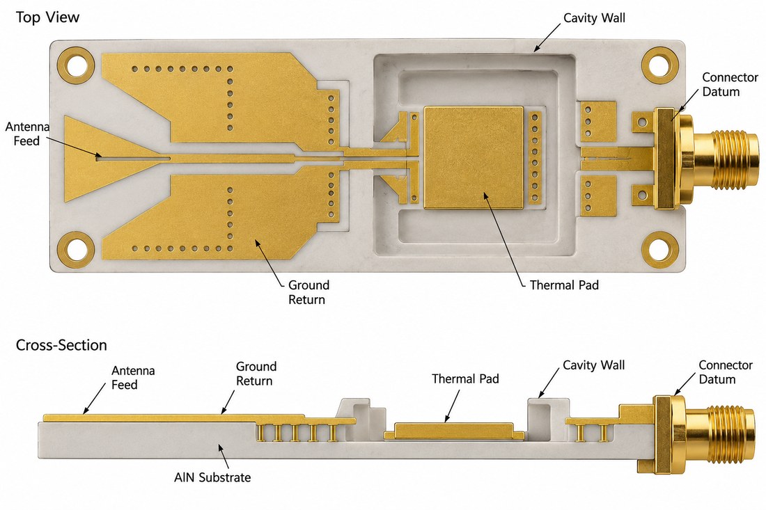 Aln Pcb Mmwave Sensor Aluminum Nitride PCB
