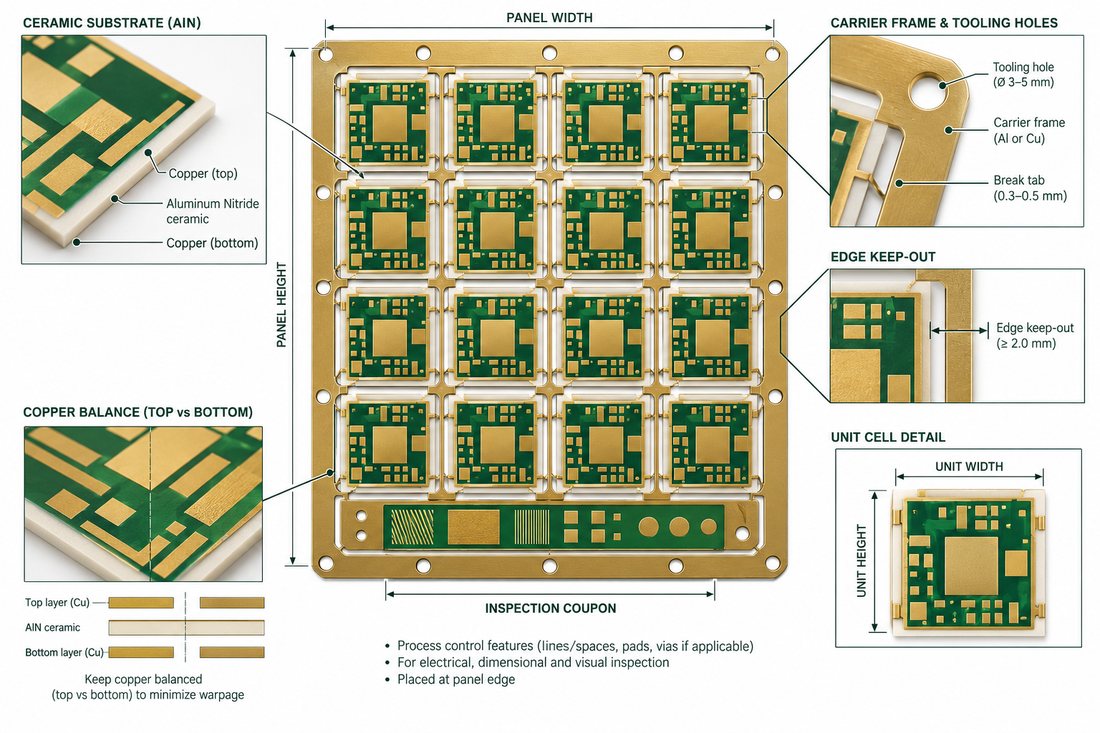 Aln Pcb Panelization Aluminum Nitride PCB