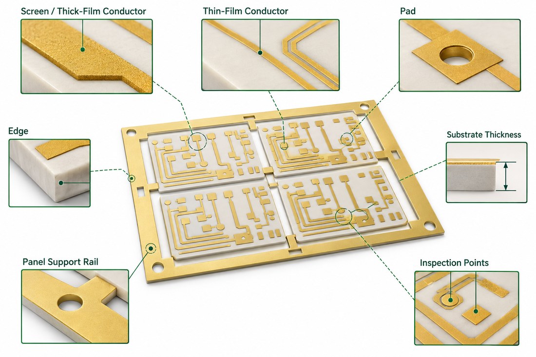 Alumina Pcb Dfm Metallization Alumina PCB