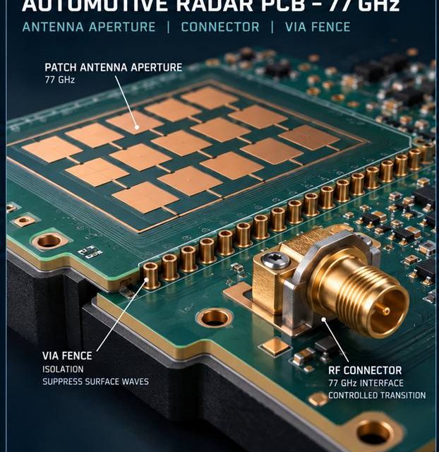 Controlling the 77 GHz Launch on an Automotive Radar PCB