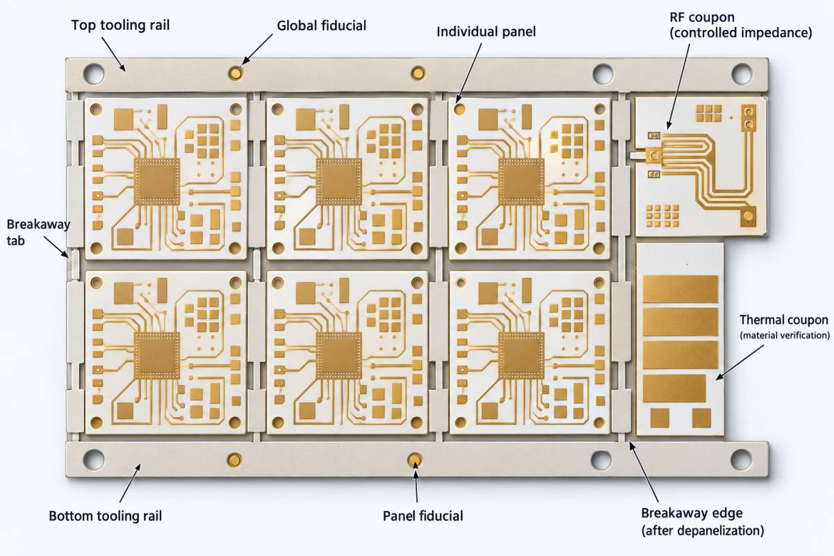 Ceramic DFM panel Ceramic PCB