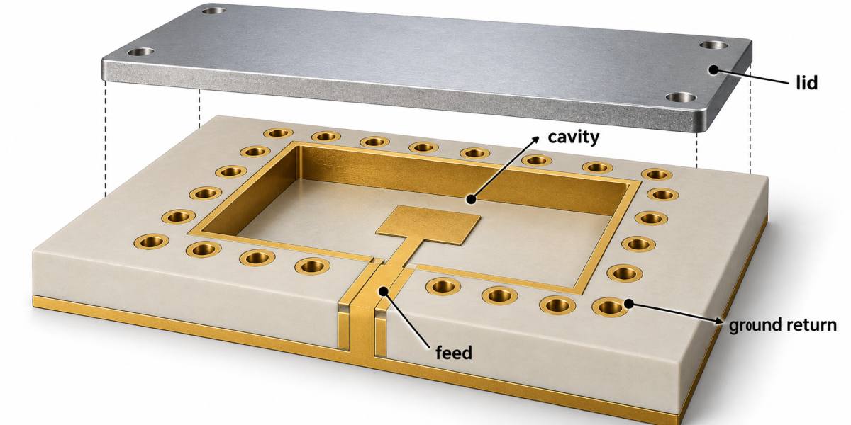 Ceramic PCB Antenna Cavities at mmWave: Controlling Geometry Before the First Build