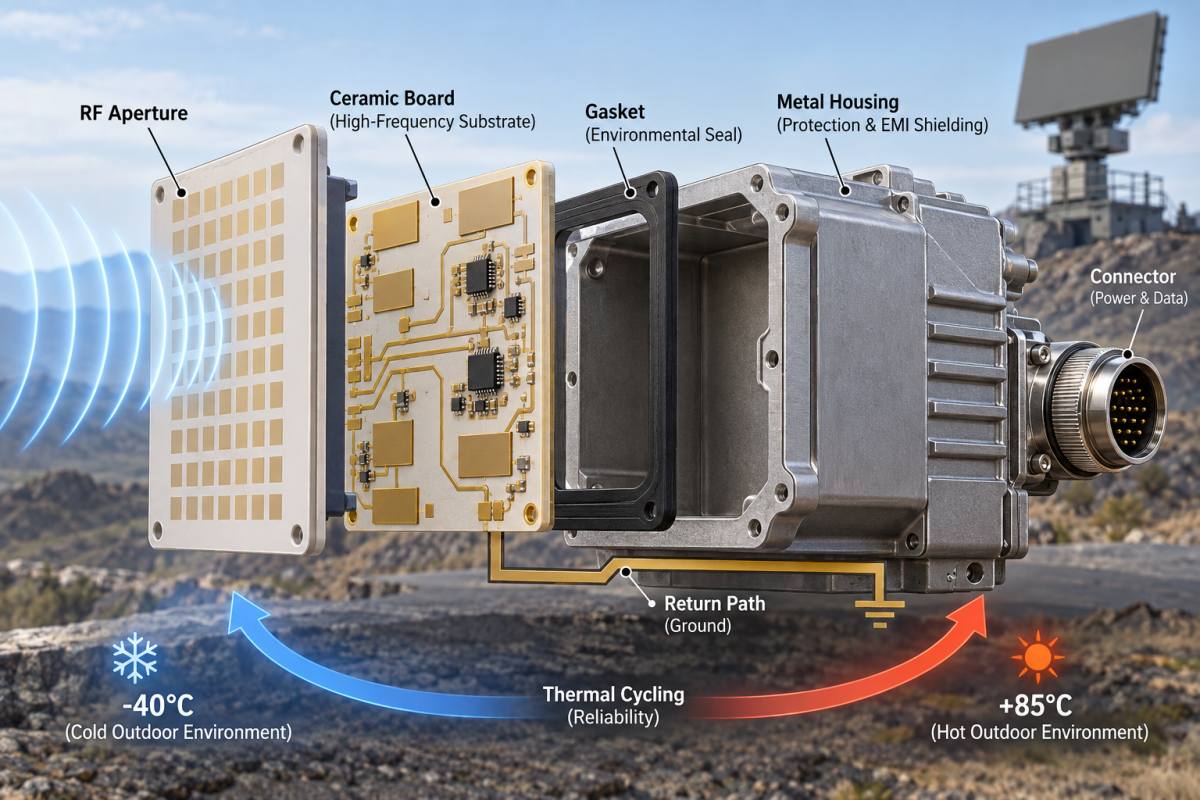 Outdoor radar ceramic stack Ceramic PCB