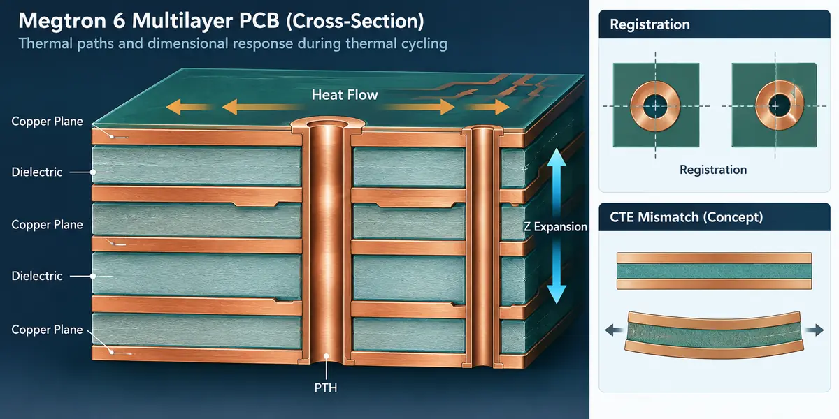 Megtron 6 PCB Thermal Cycling: Keeping Dense Multilayer Registration Predictable
