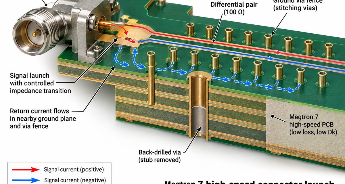 Megtron 7 PCB Connector Launches: A Back-Drill and Ground-Return Review for Multi-Gigabit Ports