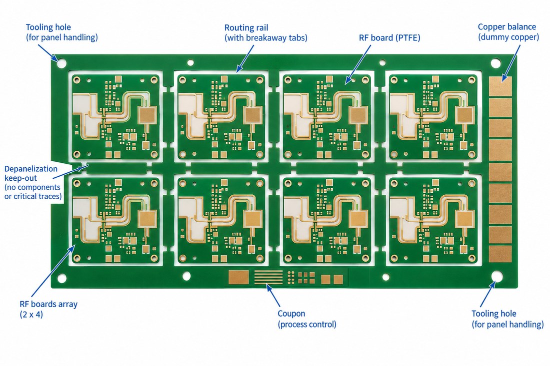 Ptfe Pcb Panelization PTFE PCB