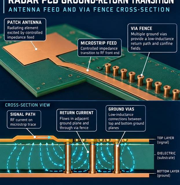 A Ground-Return Strategy for Radar PCB Antenna Transitions