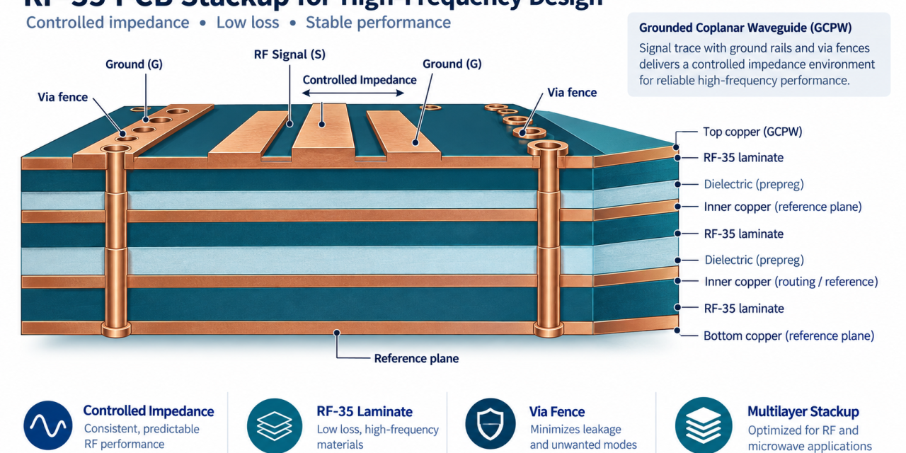RF-35 PCB Stackup and Controlled-Impedance Release for High-Frequency Designs