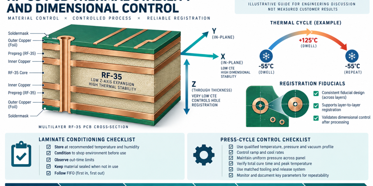 RF-35 PCB Thermal Stability: Controlling CTE, Registration, and Drill Reliability