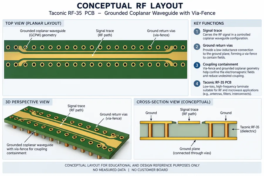 Taconic RF-35 PCB