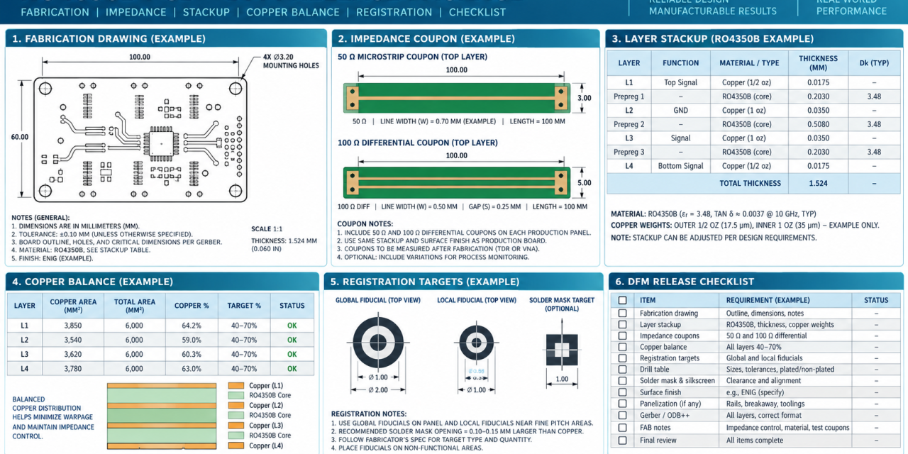 RO4350B PCB Production Acceptance: DFM and Impedance Control Checklist
