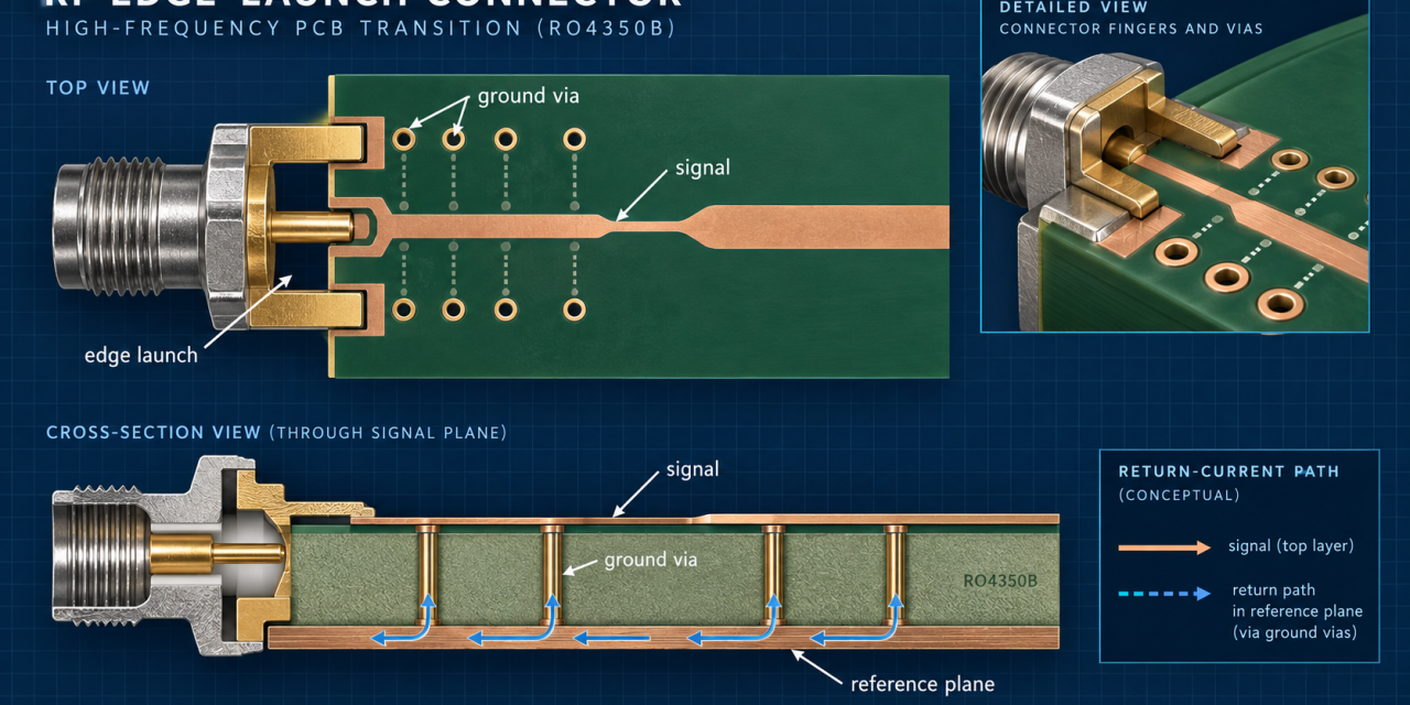 RO4350B PCB RF Edge Launch: Surface Finish and Connector Reliability