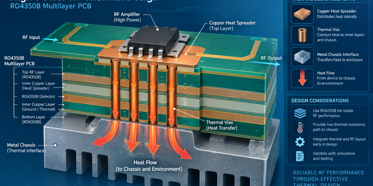 RO4350B PCB Thermal Design for High-Power RF Modules