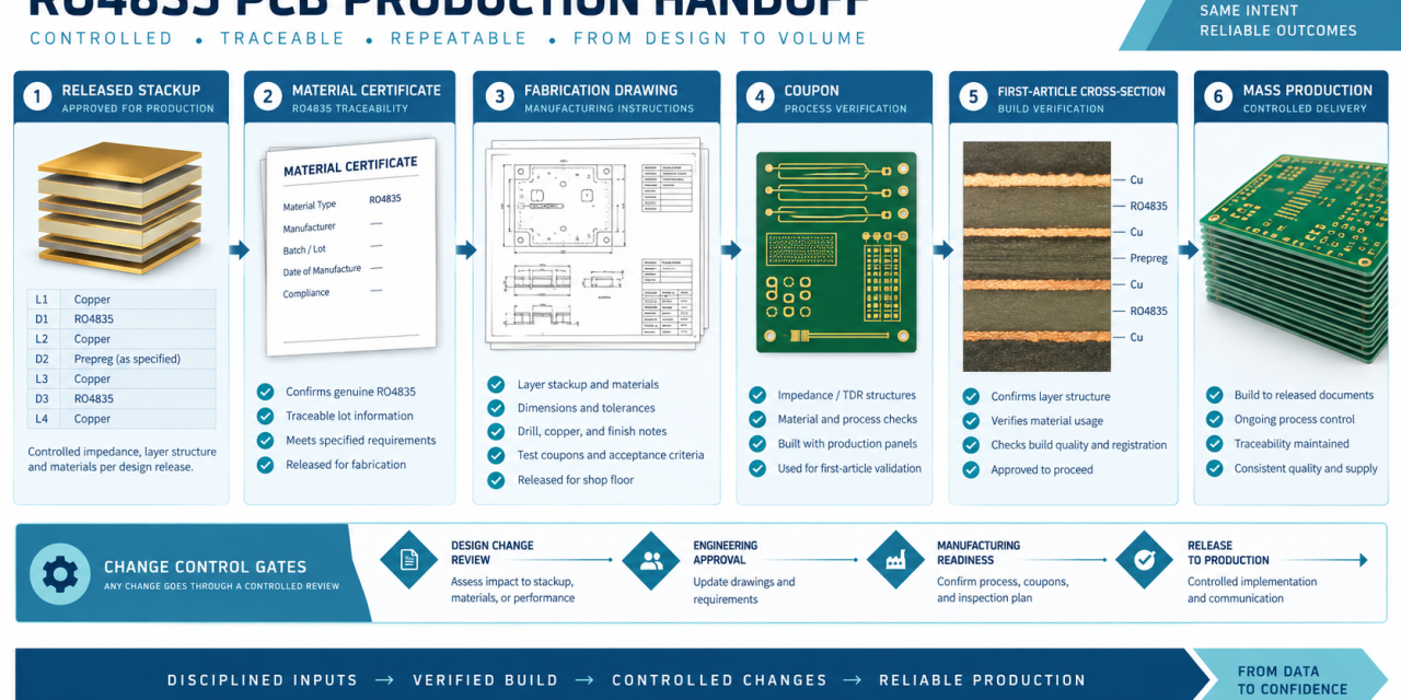 RO4835 PCB Production Handoff: Variant Control and Coupon Validation