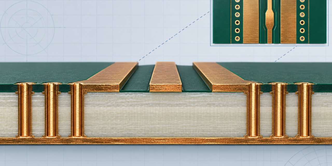 RO5880 PCB Grounded Coplanar Waveguide: Reliable Ka-Band Front-End Routing
