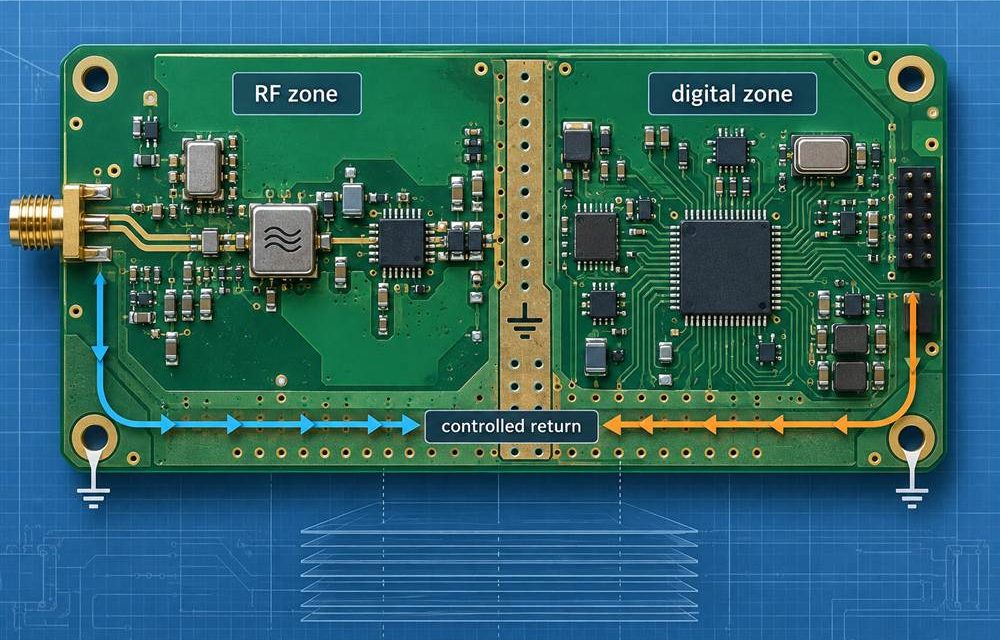 Taconic TLY-5 PCB Mixed-Signal Layout: A Return-Path Plan for GNSS and Radar