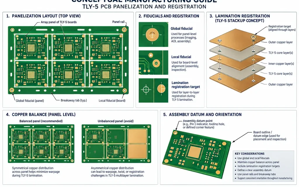 TLY-5 PCB Panelization: A Robust Registration Strategy for RF Assembly