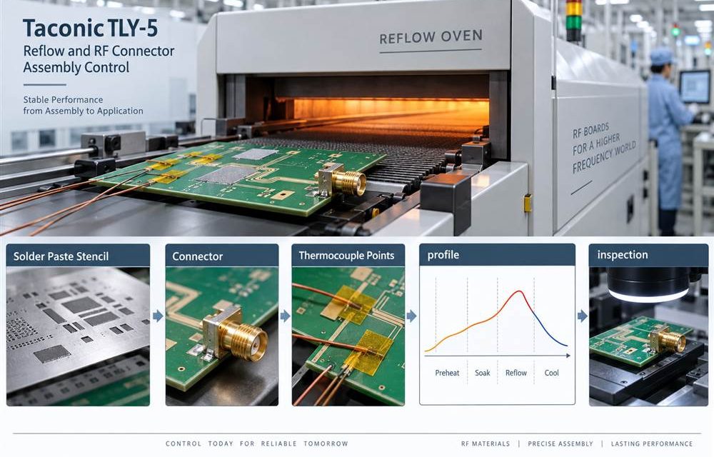 Taconic TLY-5 PCB Assembly Window: Reflow and Connector Workmanship for RF Builds