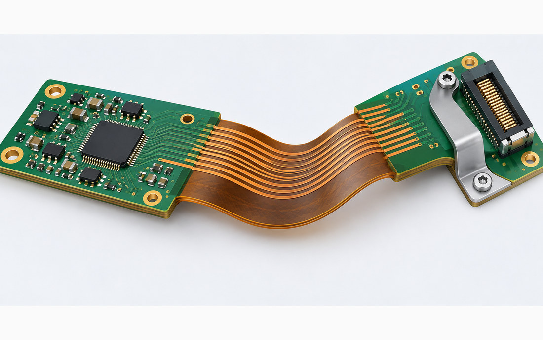 Rigid-flex installation bend zone Aerospace PCB
