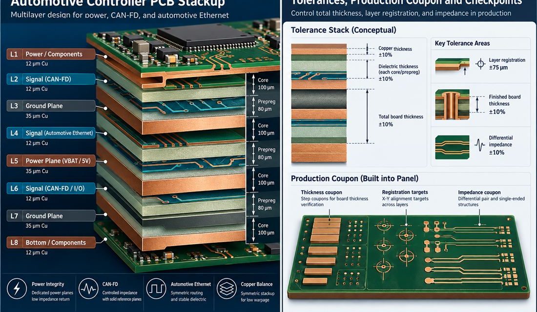 Building an Automotive Electronics PCB Stackup That Survives Mixed-Signal Reality