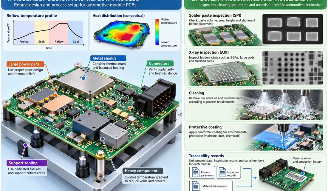 How to Hold Connector and Thermal Quality in Automotive Module PCB Assembly