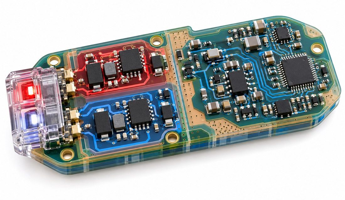 Healthcare PCB for Pulse Oximeters: Separate LED Drive from the Photodiode AFE