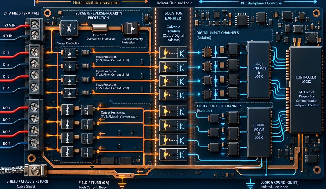 Industrial Automation PCB: Keeping 24 V I/O Stable Across the Cabinet