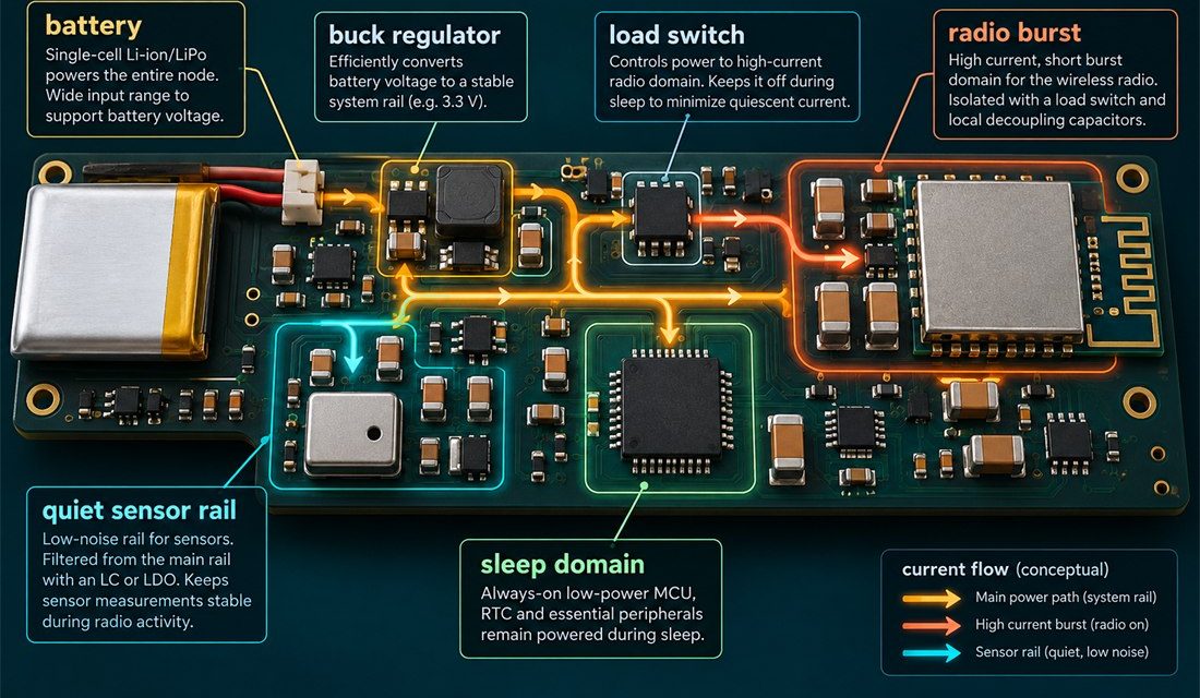 How an IoT Sensor PCB Wakes Up Without Wasting the Battery