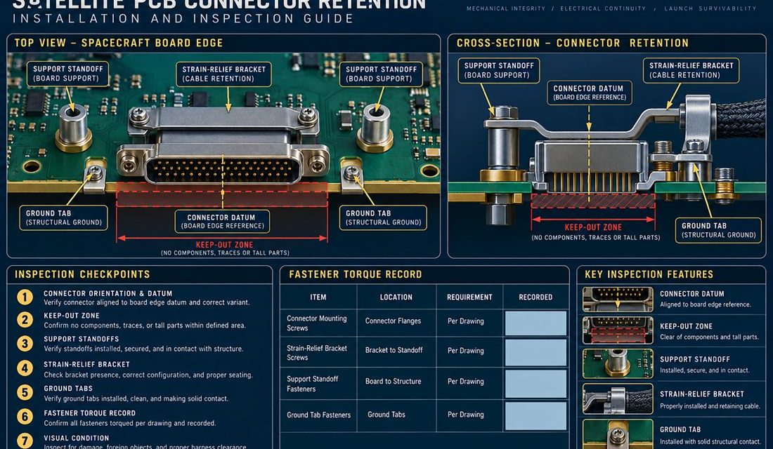 Satellite PCB Connector Retention: A Mechanical Datum for Harness and Shield Continuity
