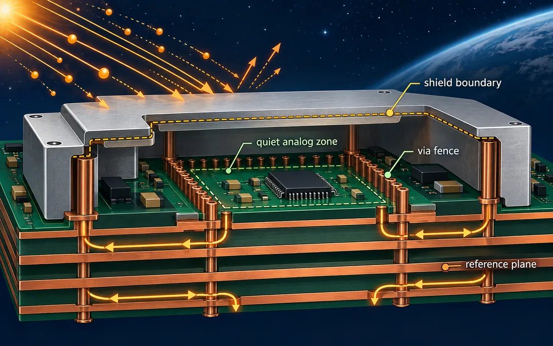 Satellite PCB radiation design