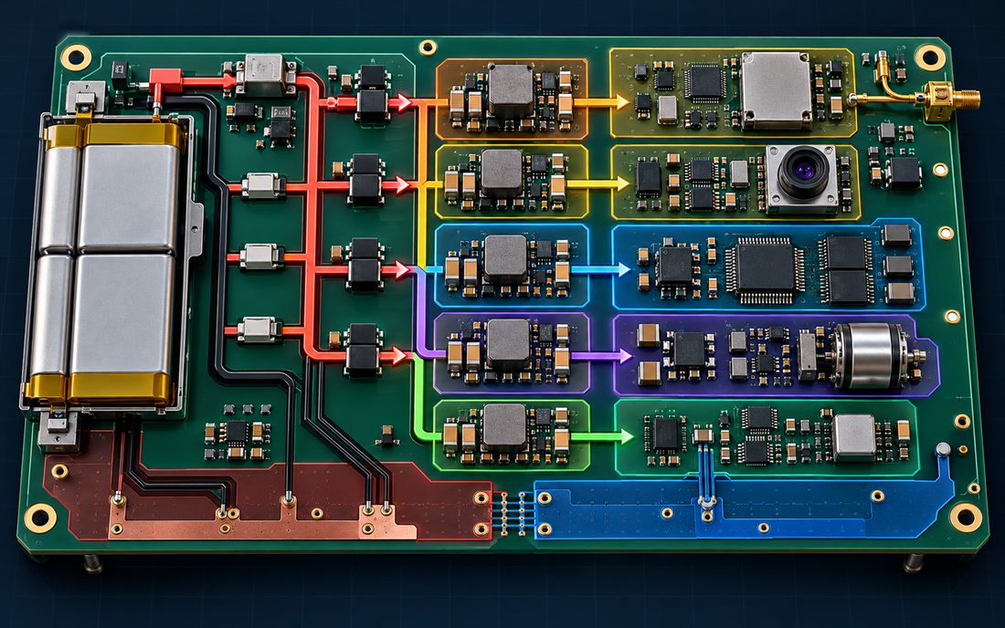 SmallSat power tree and rail isolation Satellite PCB Power Integrity
