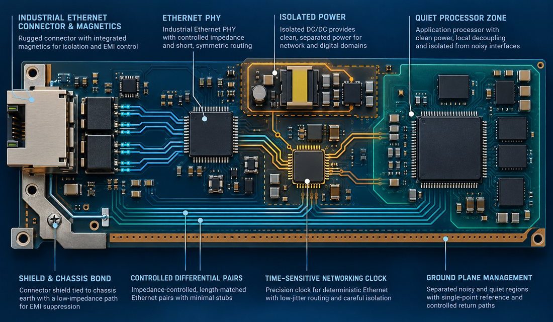 Smart Factory PCB Ethernet Layout: Keeping Deterministic Traffic Predictable