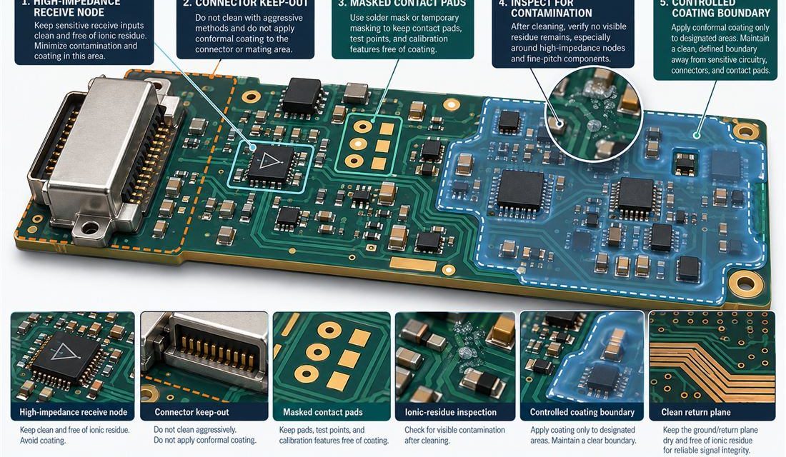 Ultrasound PCB Cleaning and Coating: 6 Reliable Receive-Node Checks